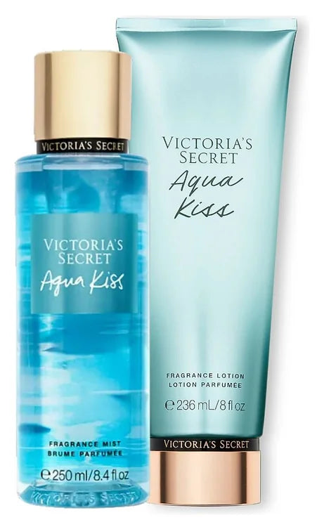 Kit Body Splah + Creme Hidratante Aqua Kiss Victoria's Secret 236ml+250ml